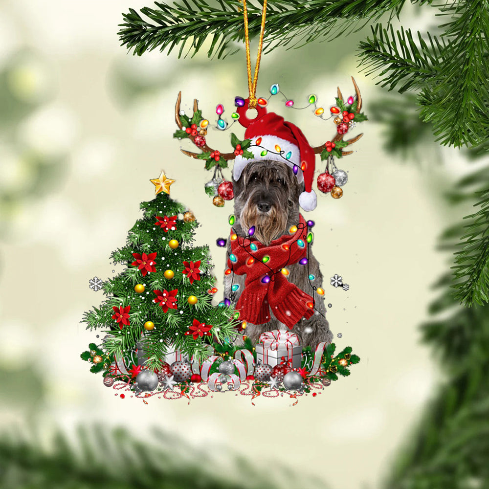 Giant Schnauzer-Reindeer Christmas-Two Sided Ornament