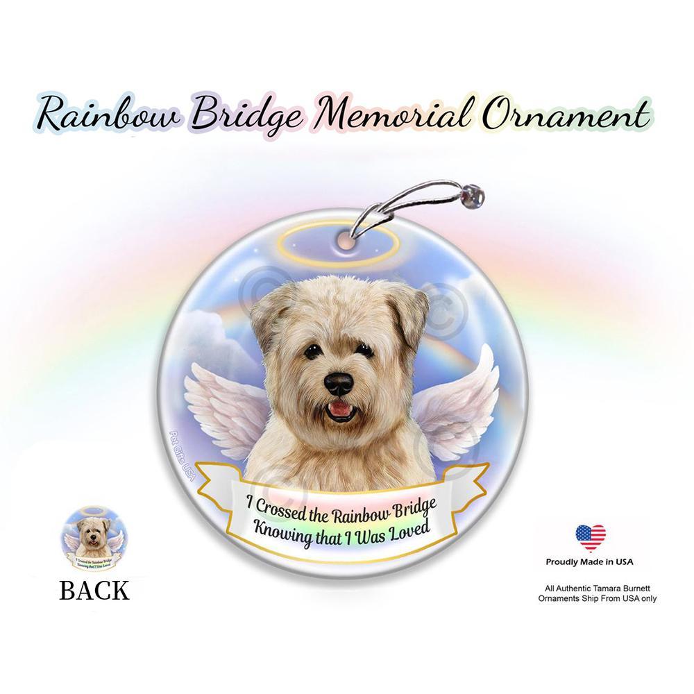 Rainbow Bridge Memorial-Glen Of Imal Terrier Wheaten Porcelain Hanging Ornament