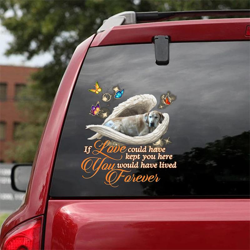 Goldador Sleeping Angel Lived Forever Decal