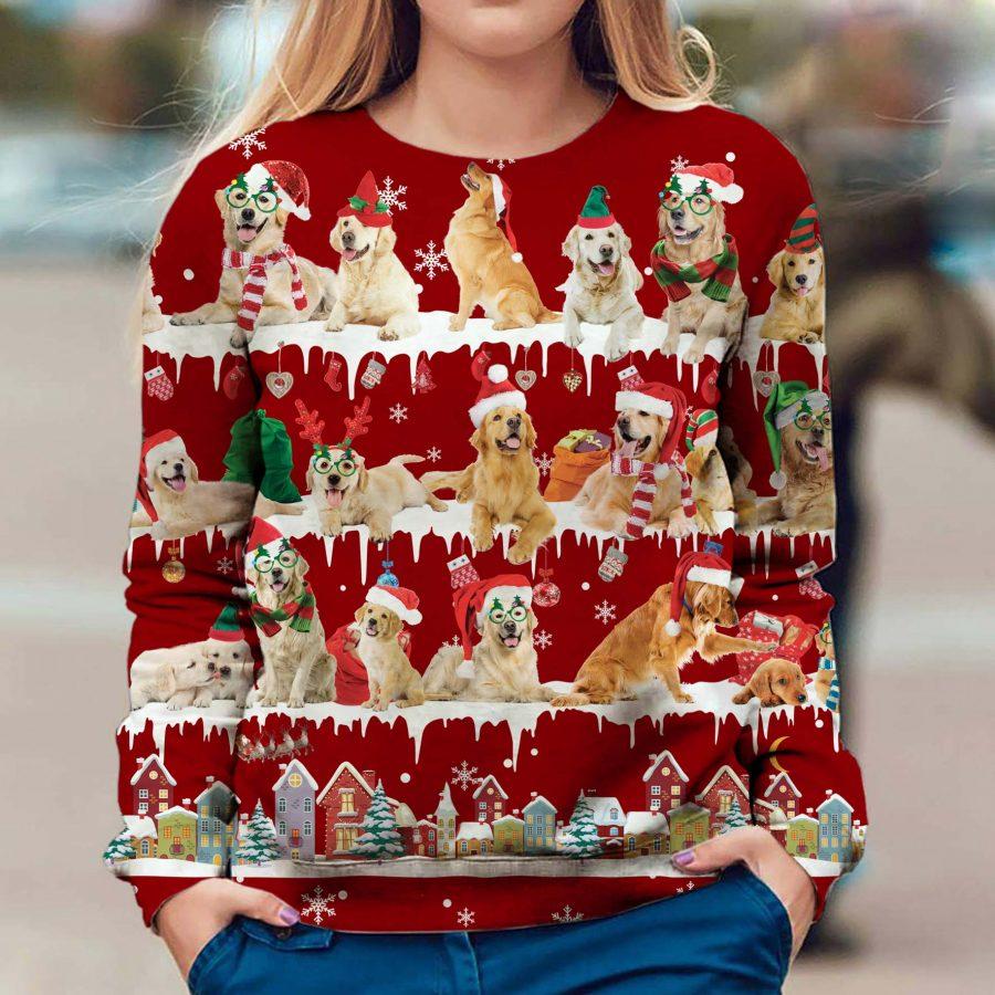 Golden Retriever - Snow Christmas - Premium Sweatshirt