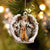 Golden Retriever-Angel Hug Winter Love Two Sided Ornament