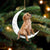 Golden Retriever-Sit On The Moon-Two Sided Ornament