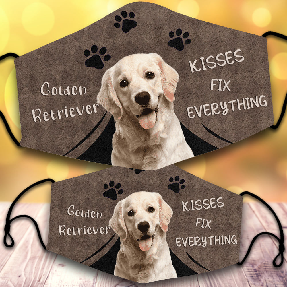 Golden Retriever 2-Kisses Fix Everything-Veil