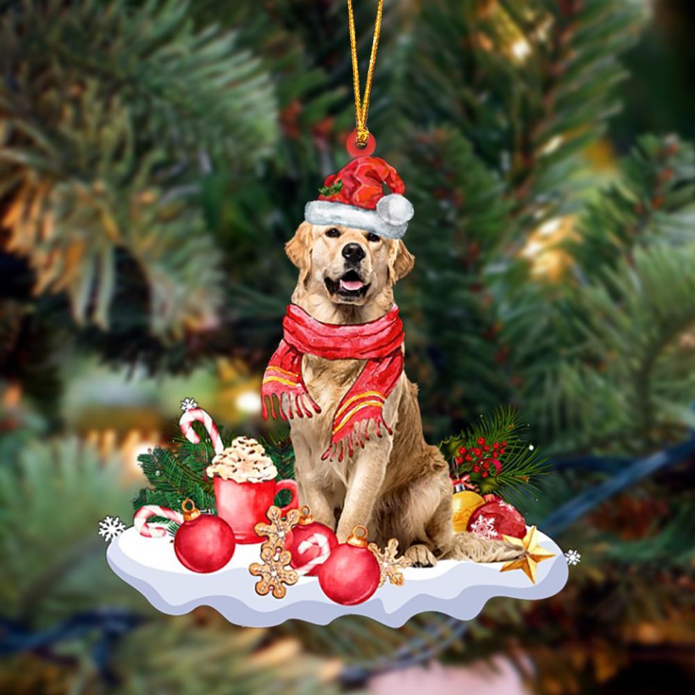 Golden Retriever 2-Better Christmas Hanging Ornament