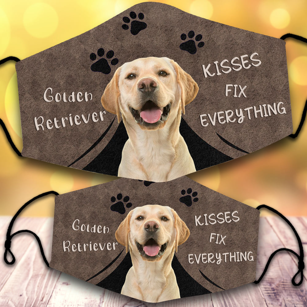 Golden Retriever 3-Kisses Fix Everything-Veil