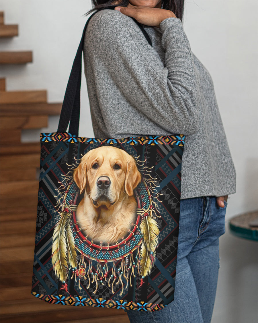 Golden Retriever In Dreamcatcher Cloth Tote Bag