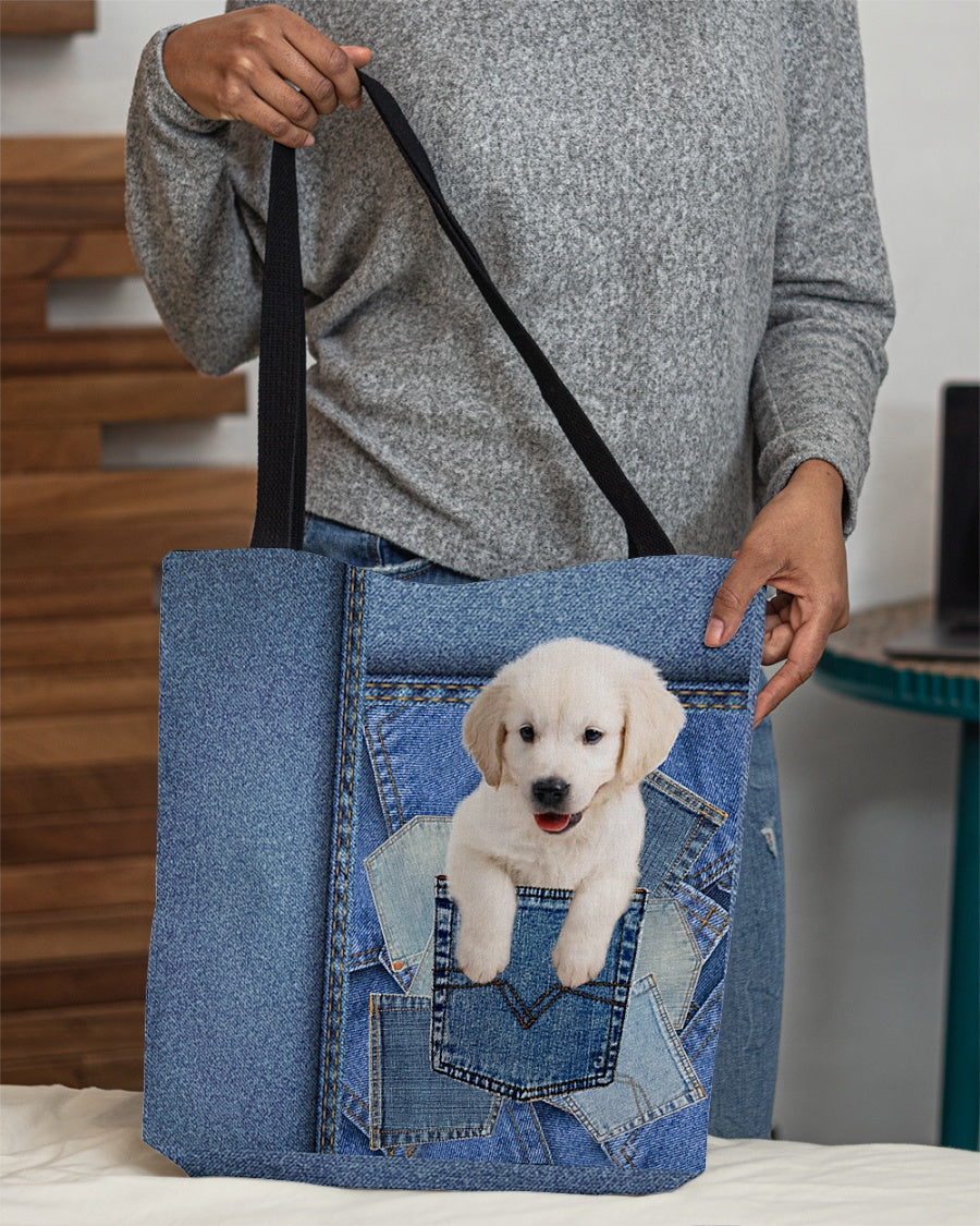Golden Retriever1-in pocket2-Cloth Tote Bag