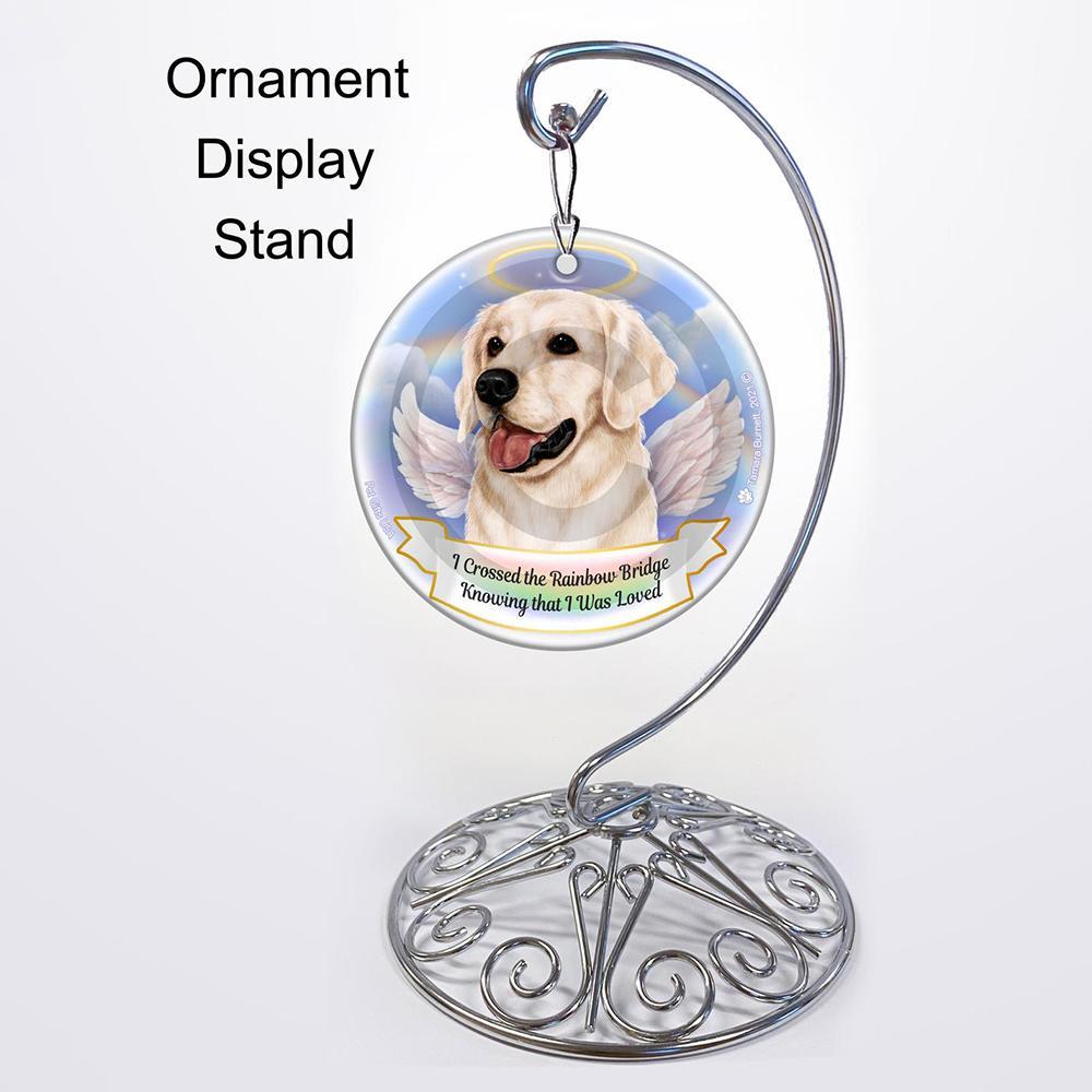 Rainbow Bridge Memorial-Golden Retriever White Porcelain Hanging Ornament
