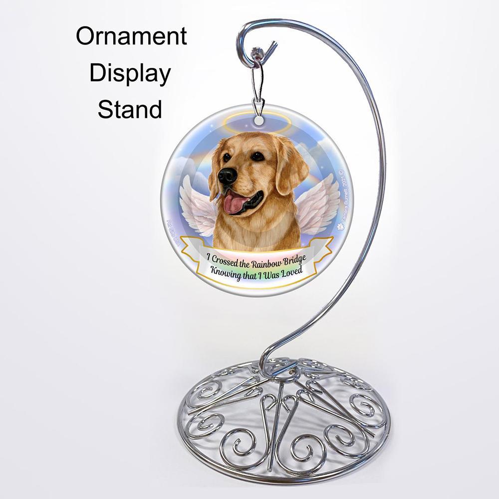 Rainbow Bridge Memorial-Golden Retriever Porcelain Hanging Ornament