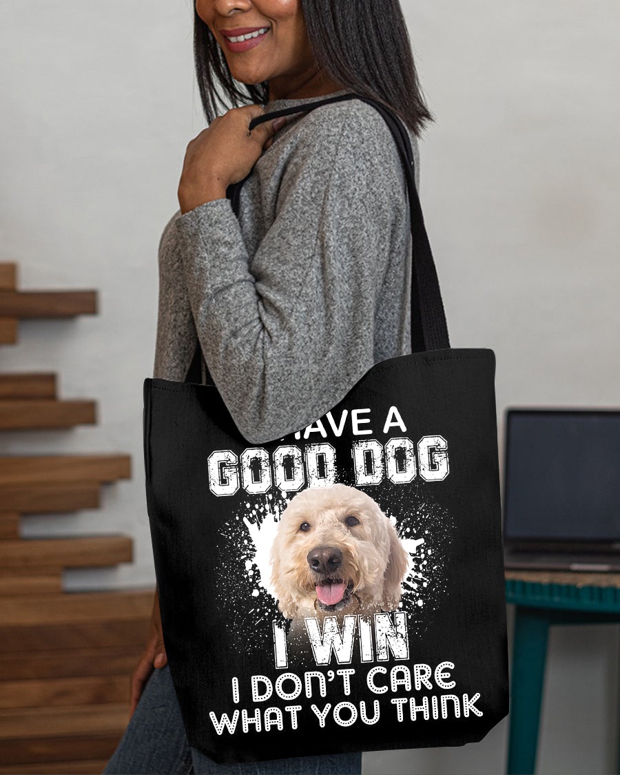 Goldendoodle-I Win Cloth Tote Bag