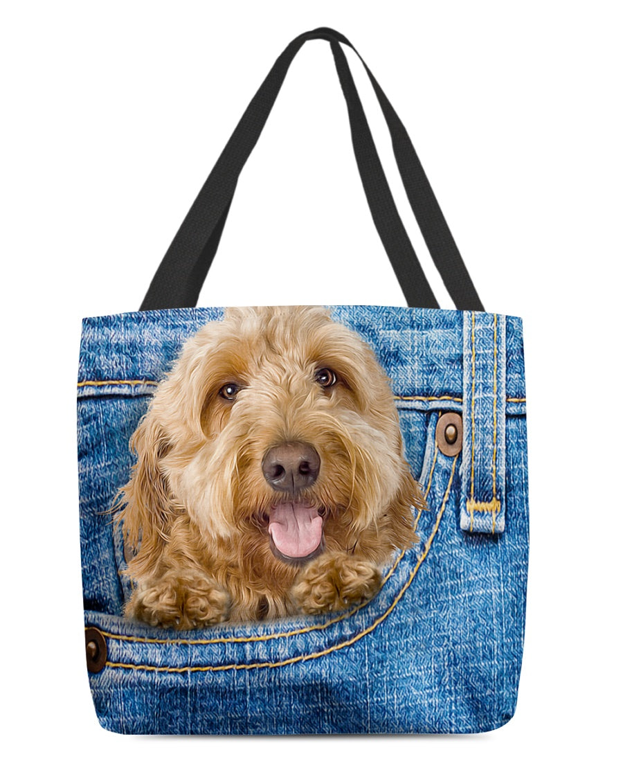 Goldendoodle-in pocket-Cloth Tote Bag