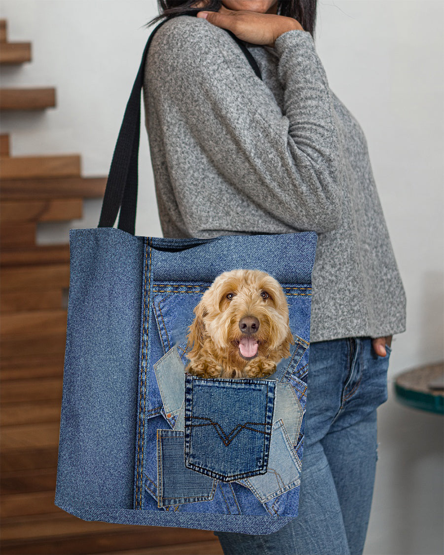 Goldendoodle-in pocket2-Cloth Tote Bag