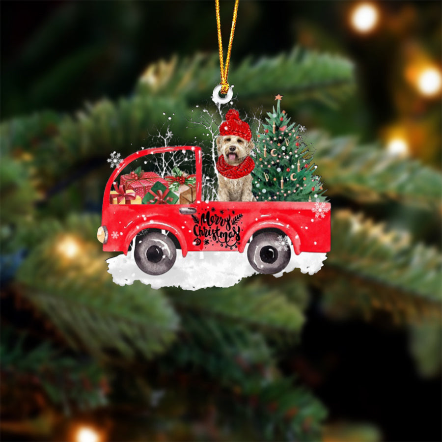 Goldendoodle 1-Xmas Truck-Two Sided Ornament