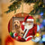 Goldendoodle With Santa Christmas Ornament