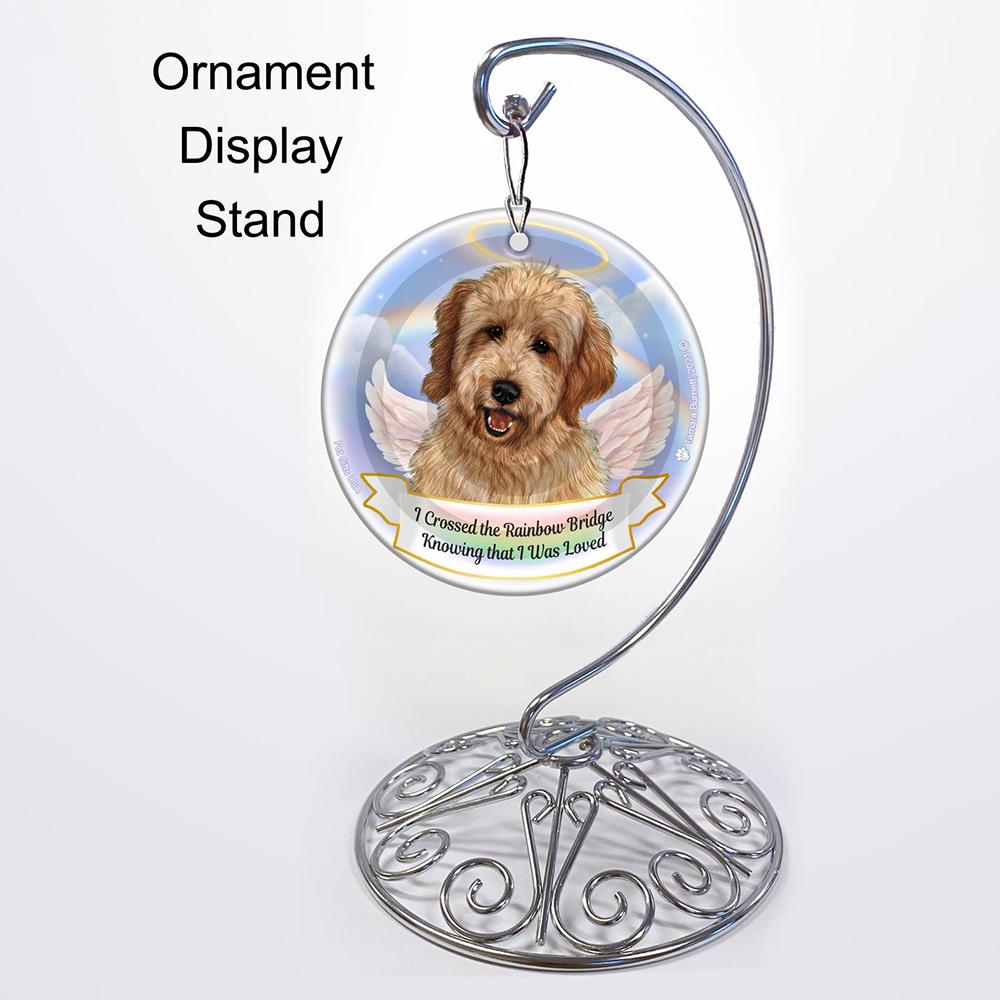 Rainbow Bridge Memorial-Goldendoodle Porcelain Hanging Ornament