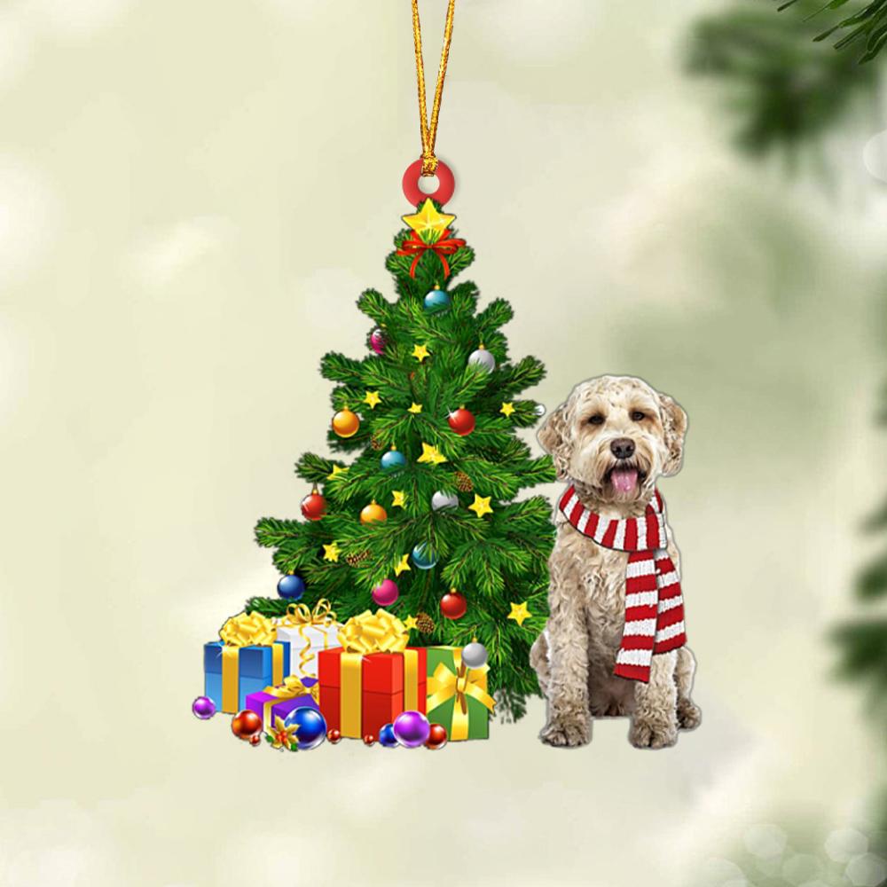 Goldendoodle-Christmas Star Hanging Ornament