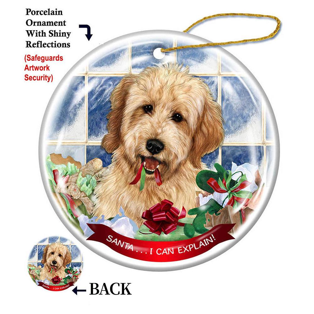 Goldendoodle Porcelain Hanging Ornament