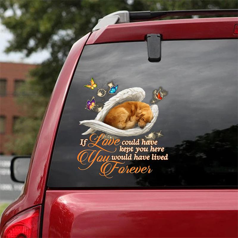 Golden retriever Sleeping Angel Lived Forever Decal