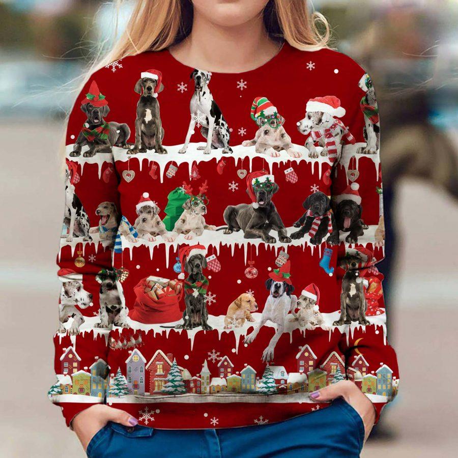 Great Dane - Snow Christmas - Premium Sweatshirt