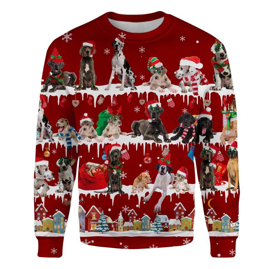 Great Dane - Snow Christmas - Premium Sweatshirt