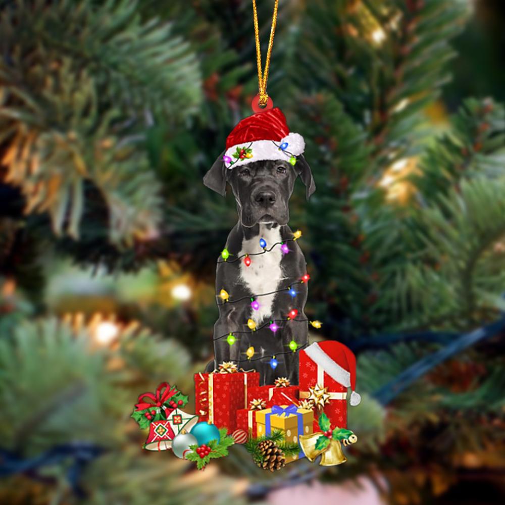 Great Dane 1-Dog Be Christmas Tree Hanging Ornament