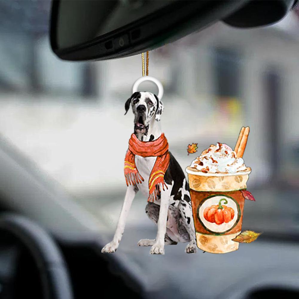 Great Dane 2-Pumpkin Spice Kinda-Two Sided Ornament