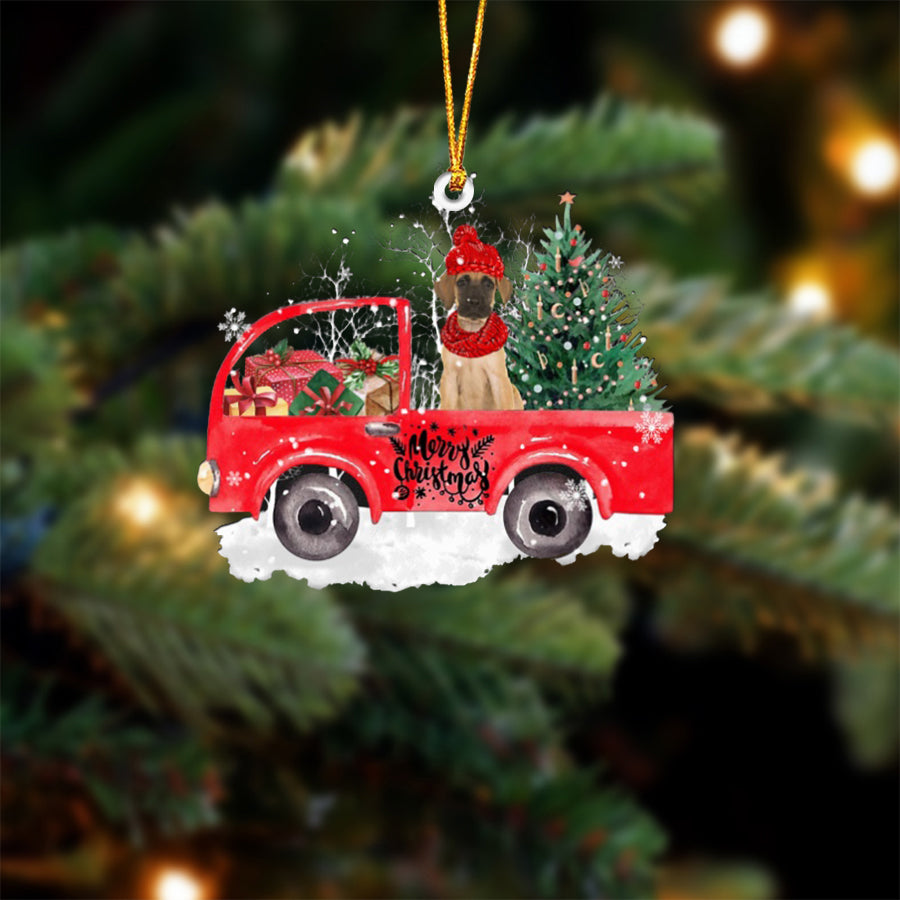 Great Dane-Xmas Truck-Two Sided Ornament