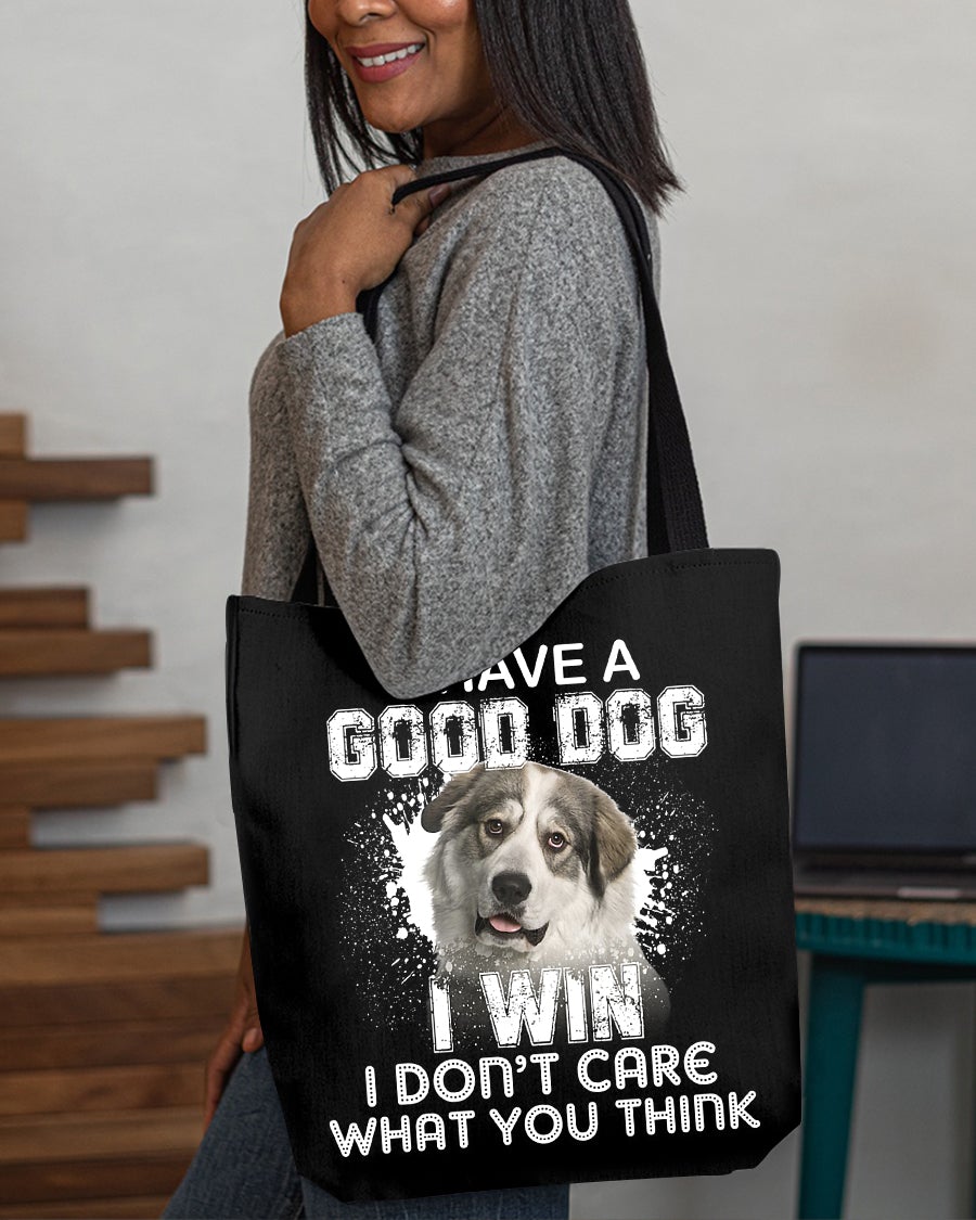 Great Pyrenees-I Win Cloth Tote Bag