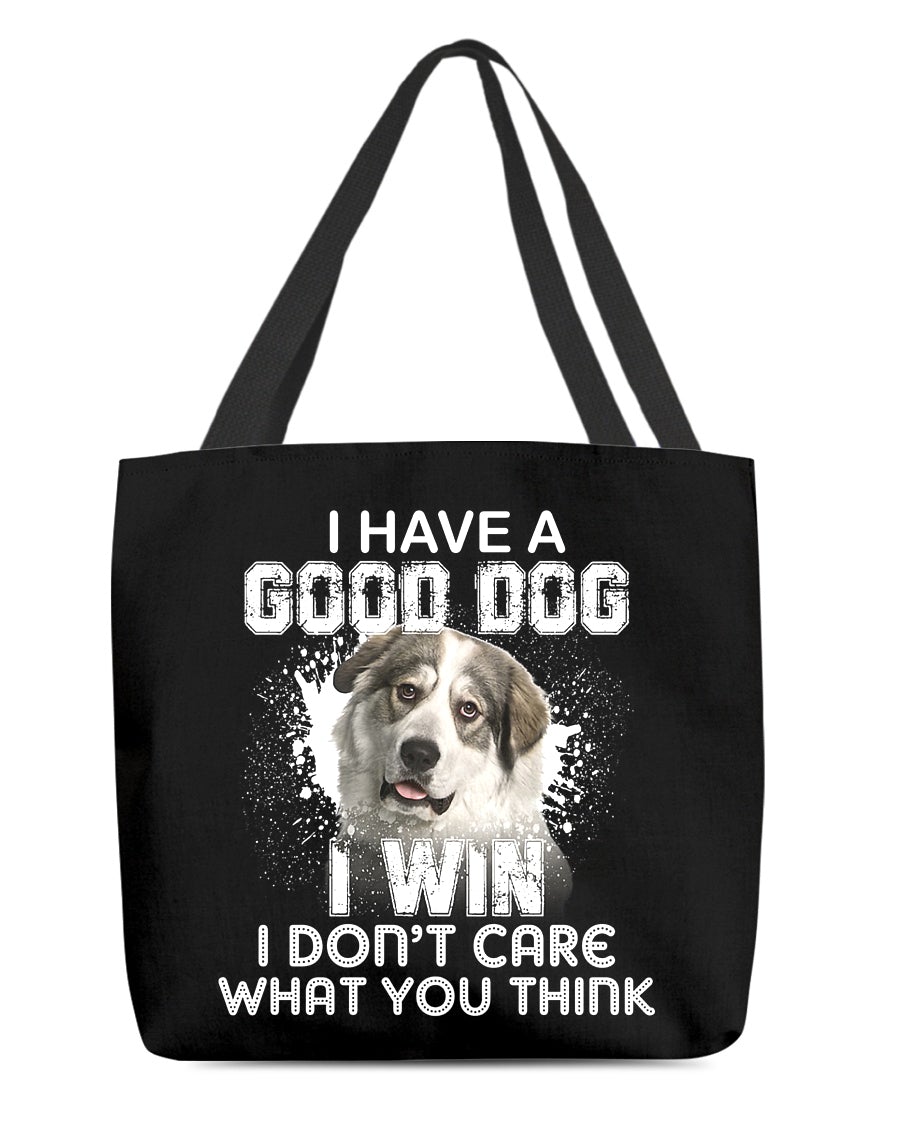 Great Pyrenees-I Win Cloth Tote Bag