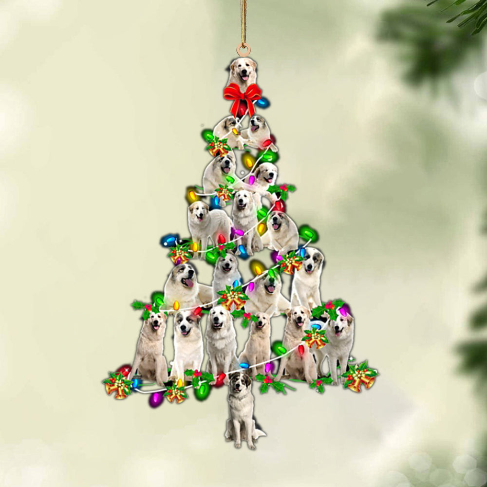 Great Pyrenees-Christmas Tree Lights-Two Sided Ornament