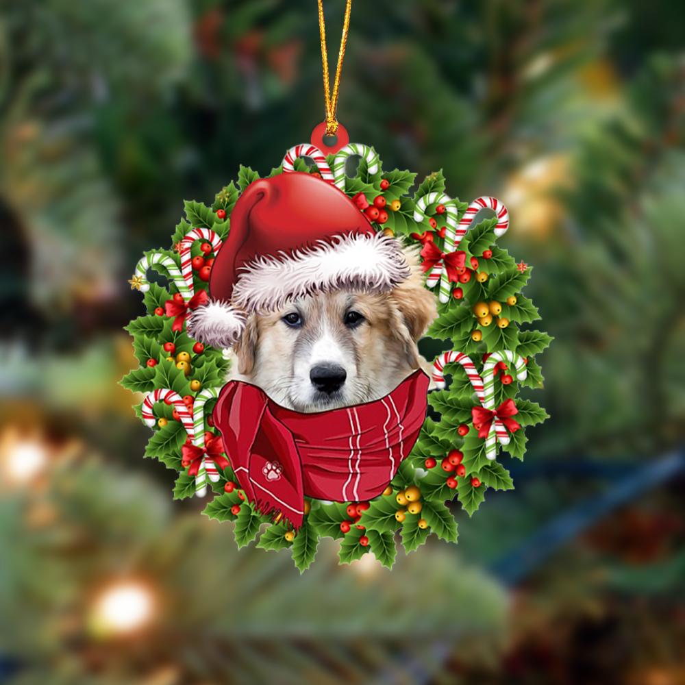 Great Pyrenees 1-Xmas Bandana Hanging Ornament