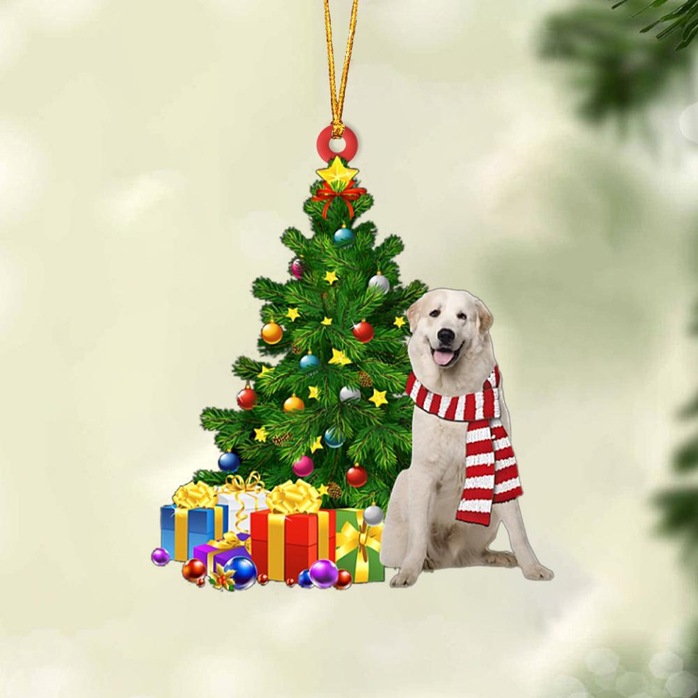 Great Pyrenees 2-Christmas Star Hanging Ornament