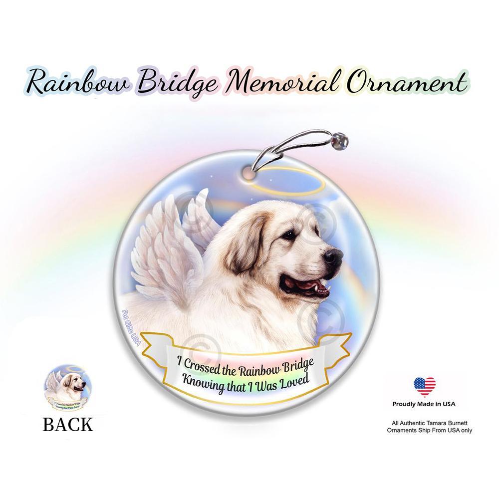Rainbow Bridge Memorial-Great Pyrenese Porcelain Hanging Ornament