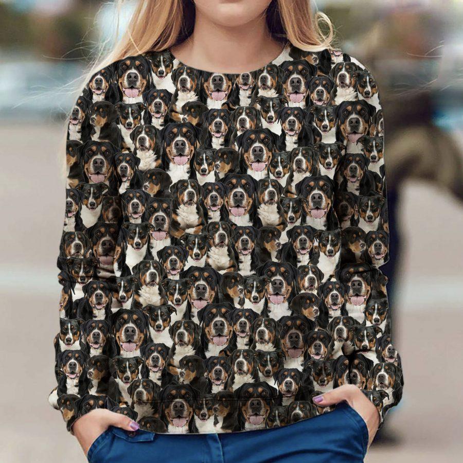 Greater Swiss Mountain Dog - Full Face - Premium Sweatshirt