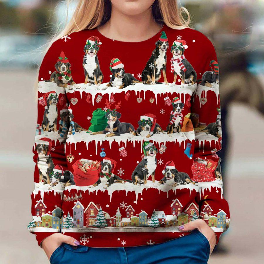 Greater Swiss Mountain Dog - Snow Christmas - Premium Sweatshirt