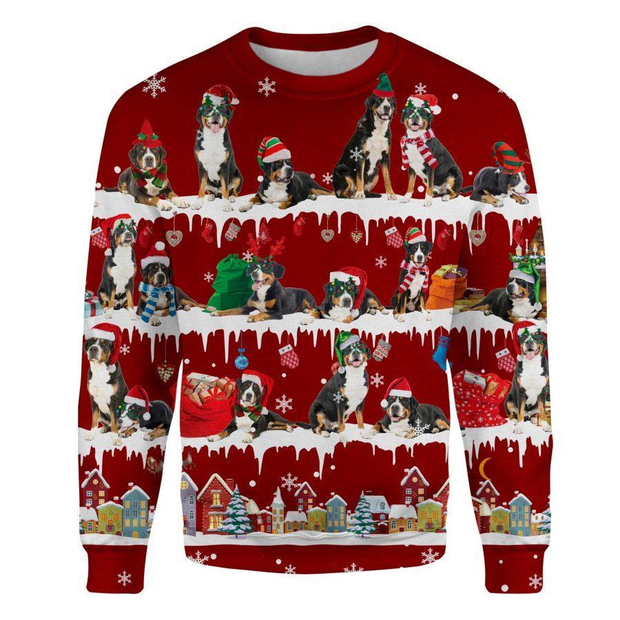 Greater Swiss Mountain Dog - Snow Christmas - Premium Sweatshirt