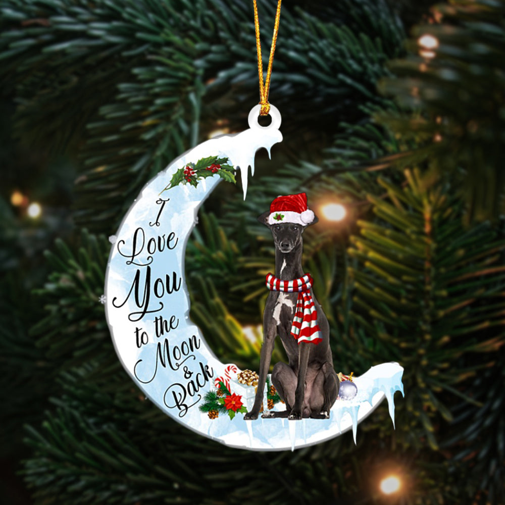 Greyhound-I Love You-Two Sided Ornament