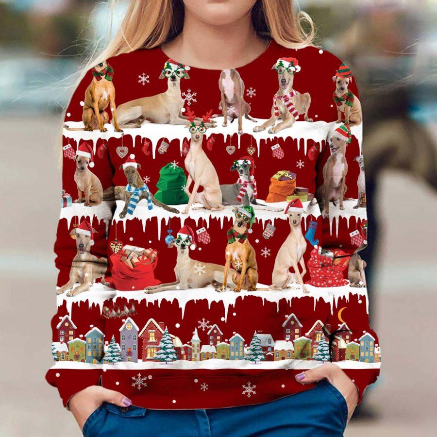 Greyhound - Snow Christmas - Premium Sweatshirt