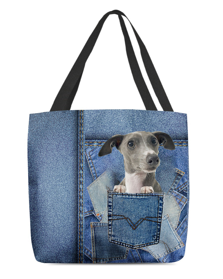Greyhound-in pocket2-Cloth Tote Bag