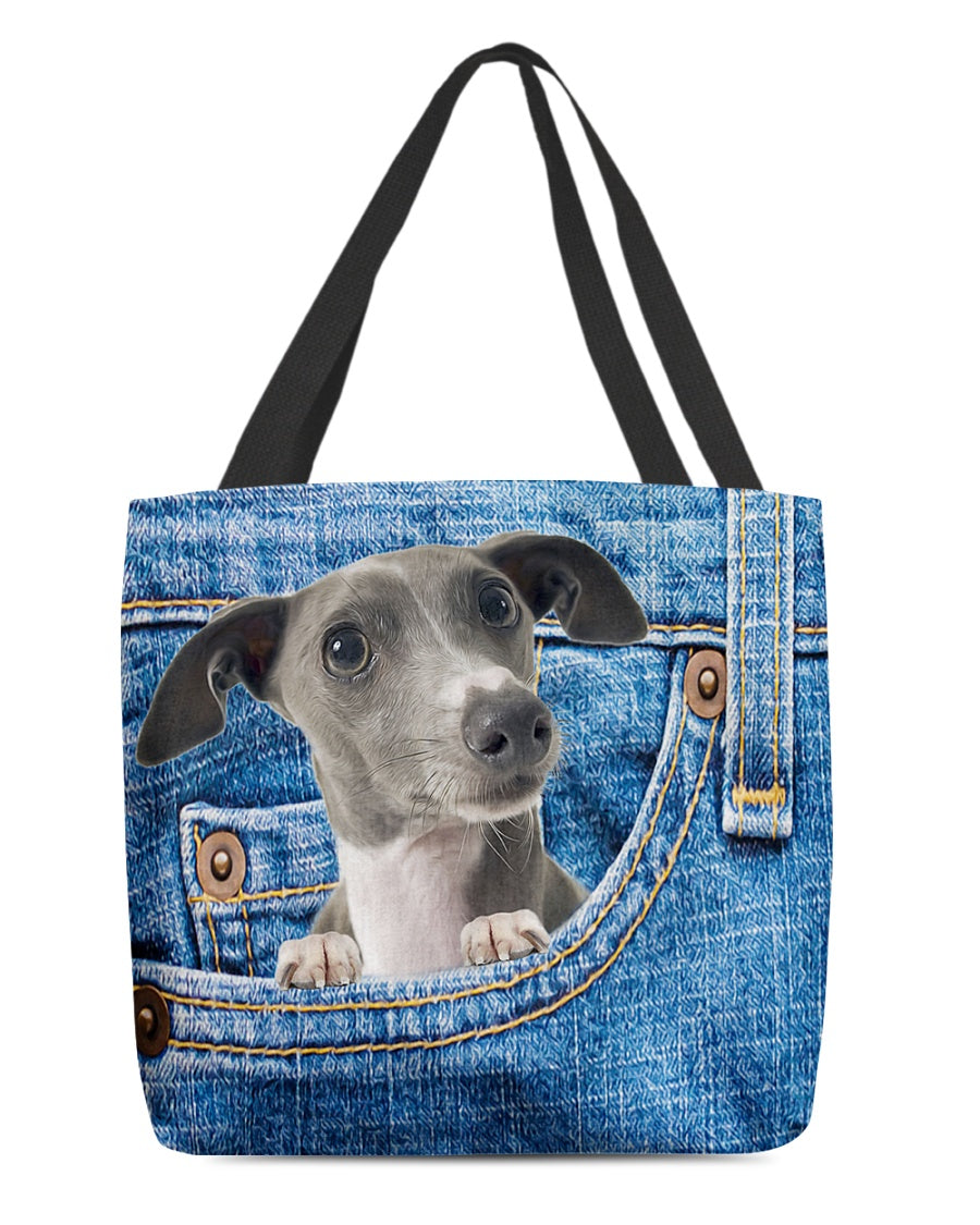 Greyhound-in pocket-Cloth Tote Bag