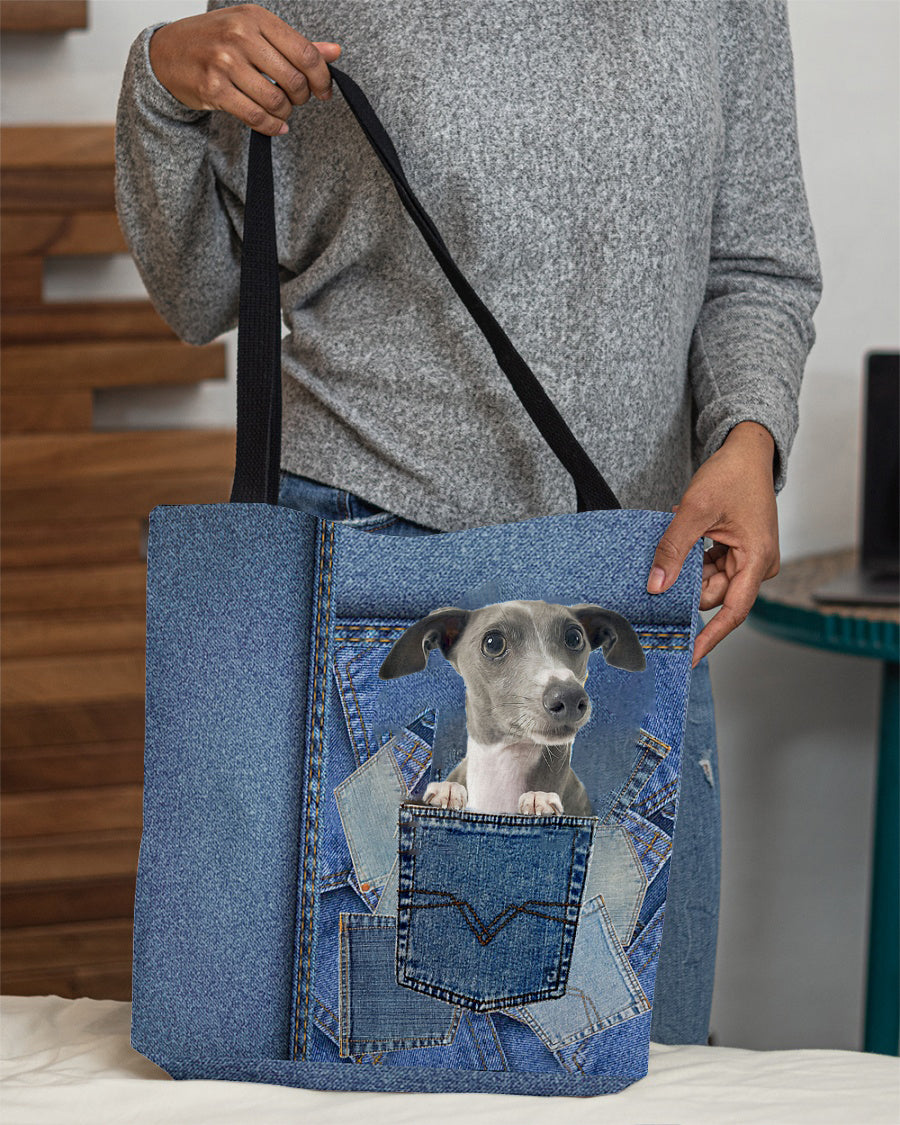 Greyhound-in pocket2-Cloth Tote Bag