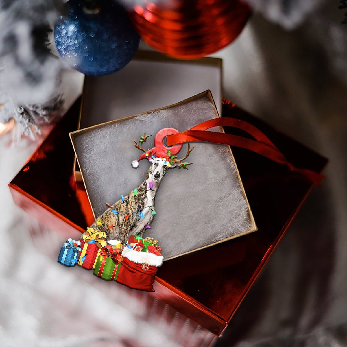 Greyhound Cattle Christmas Shape Ornament