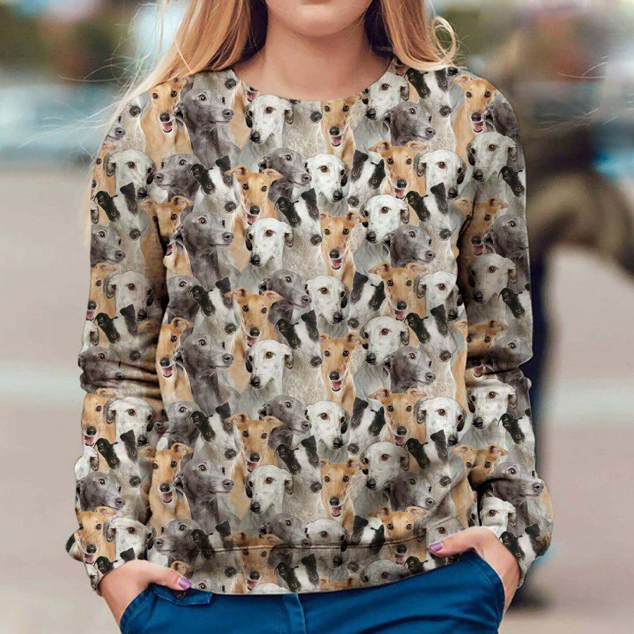 Greyhound - Full Face - Premium Sweatshirt