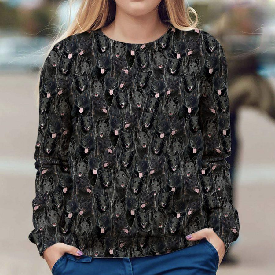 Groenendael Dog - Full Face - Premium Sweatshirt