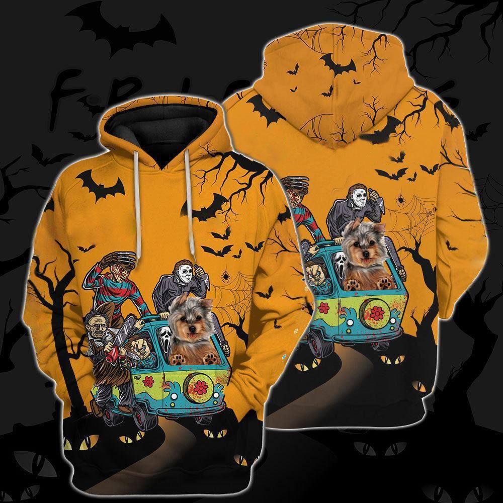 Halloween Night-Yorkie Hooded Sweatshirt