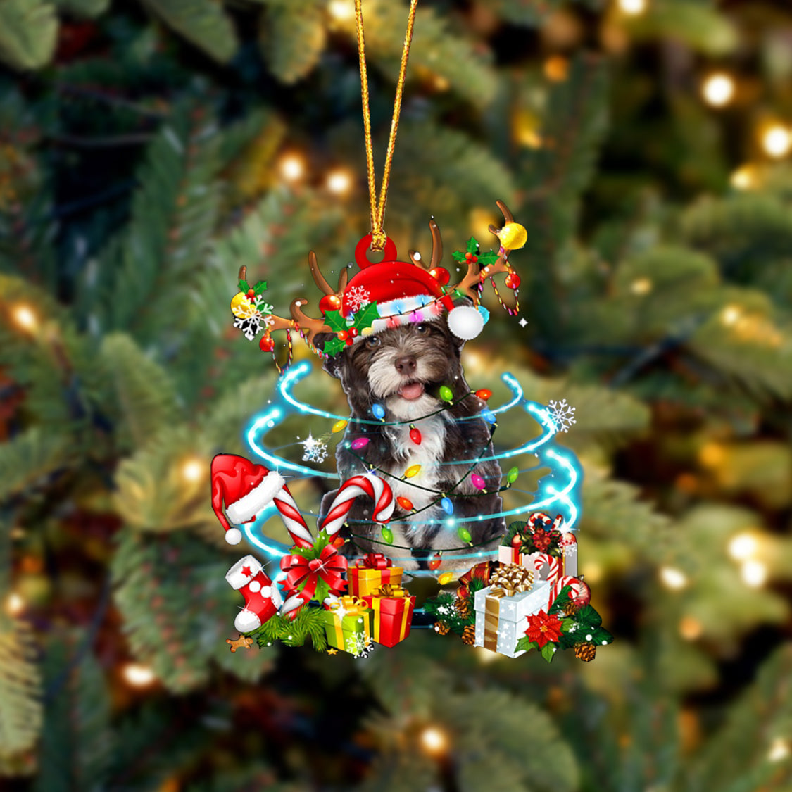 Havanese-Christmas Candy&amp;Gift-Two Sided Ornament
