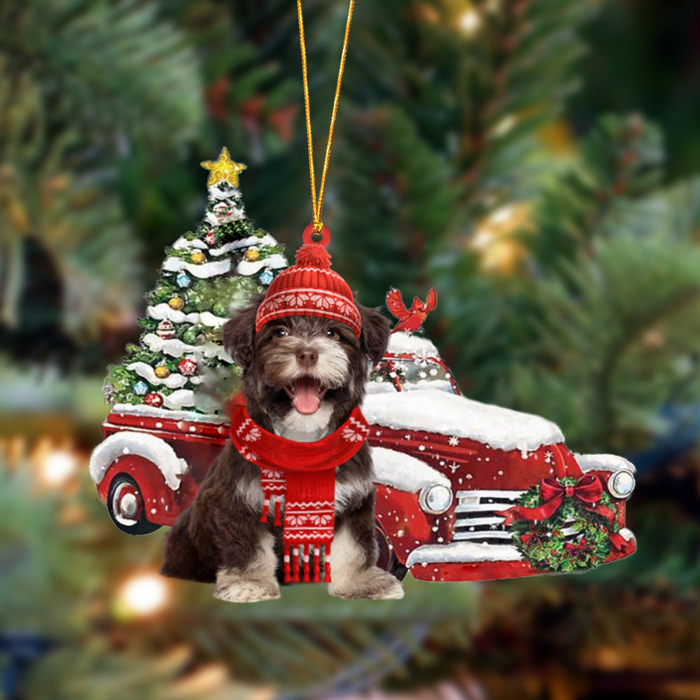 Havanese-Christmas Car Two Sided Ornament