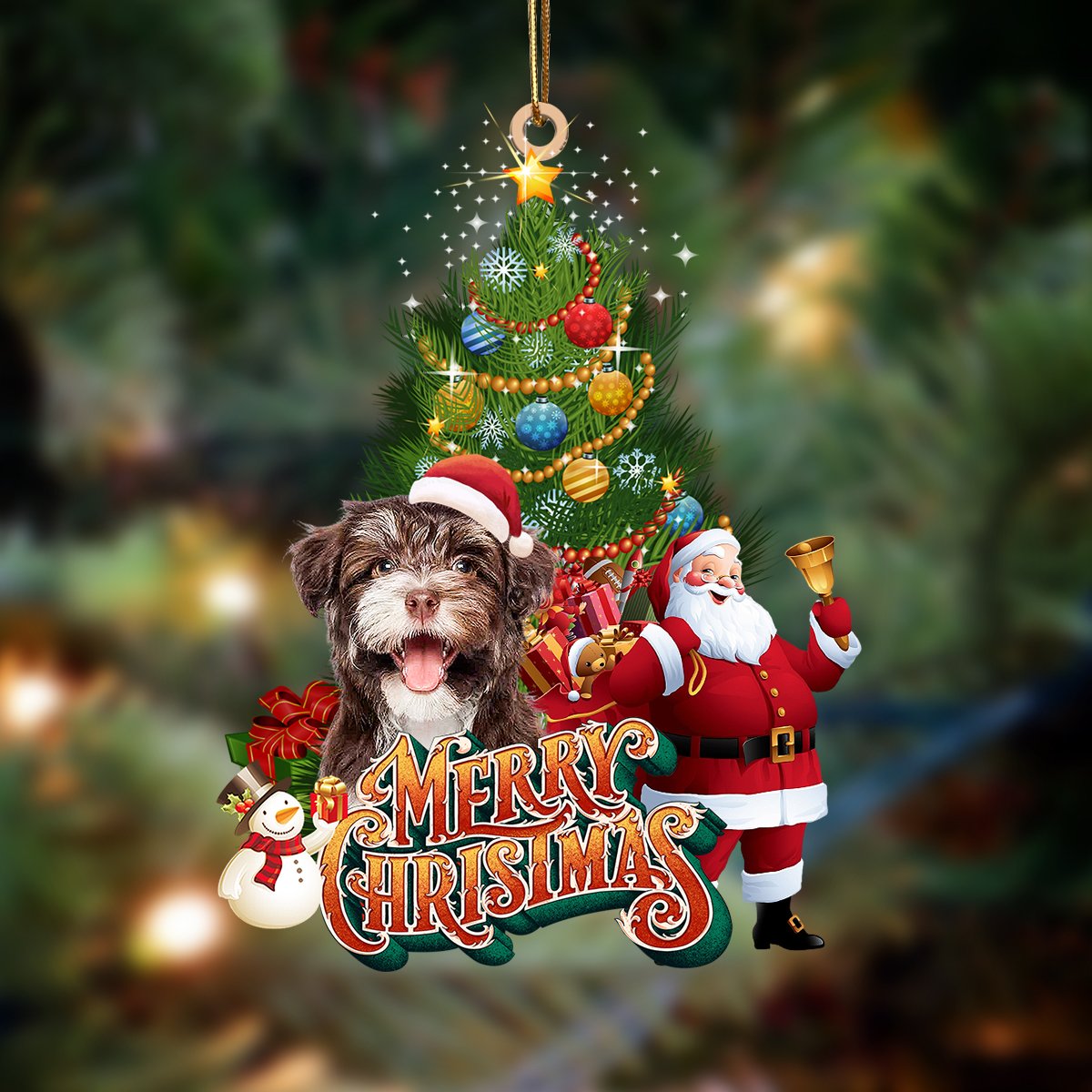 Havanese-Christmas Tree&amp;Dog Hanging Ornament