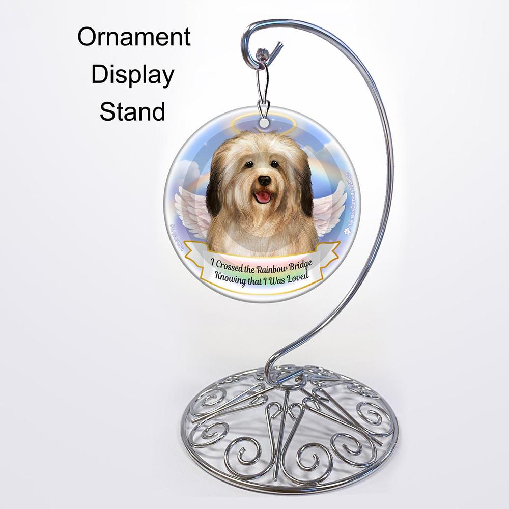 Rainbow Bridge Memorial-Havanese Cream Porcelain Hanging Ornament