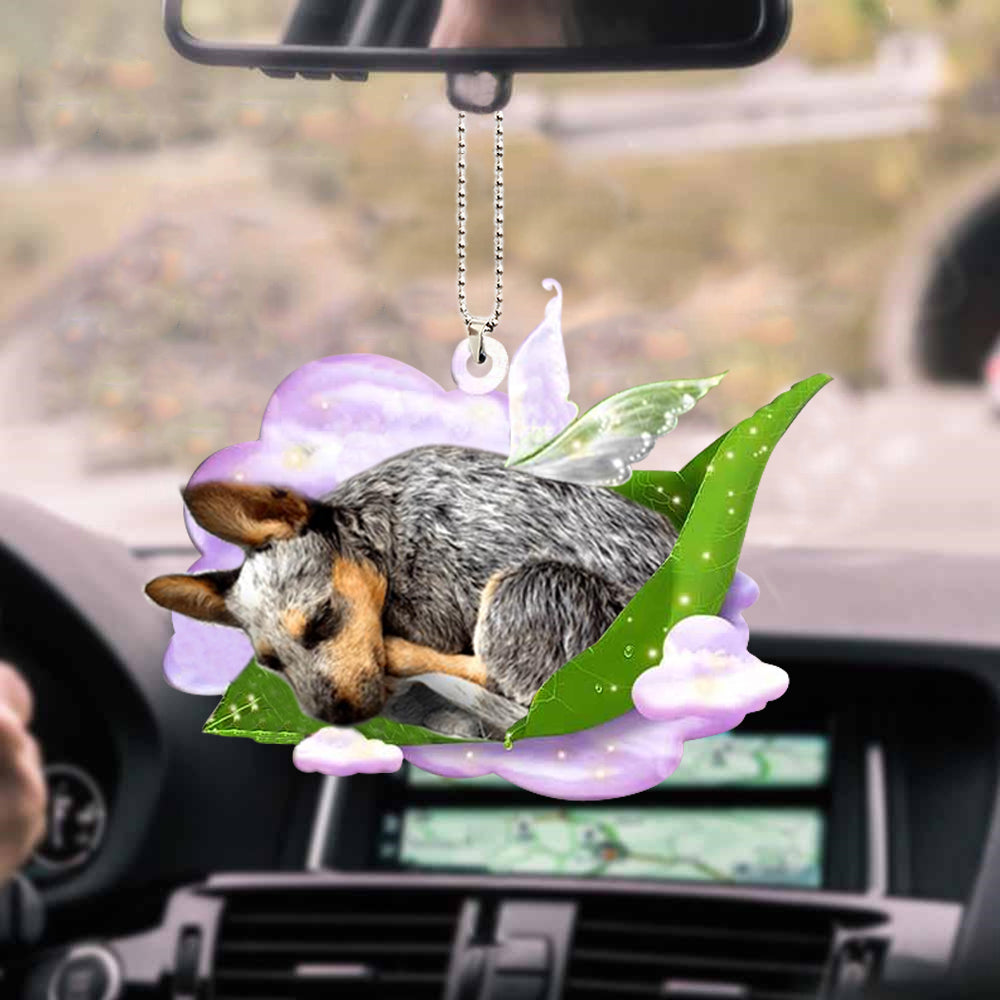 Heeler-Sleep On Fallen Leaves-Two Sided Ornament